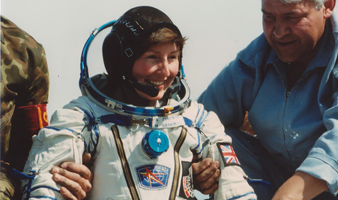 Helen Sharman returning from MIR